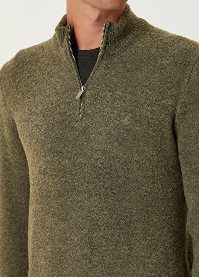 Beymen Club Yeşil Yakası Fermuarlı Kazak - 6