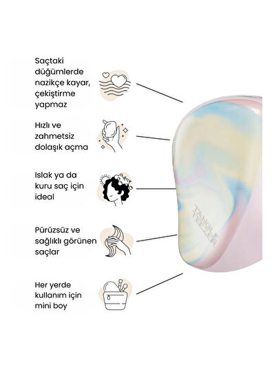 Tangle Teezer Compact Styler Ice Cream Swirl Hair Brush - 3