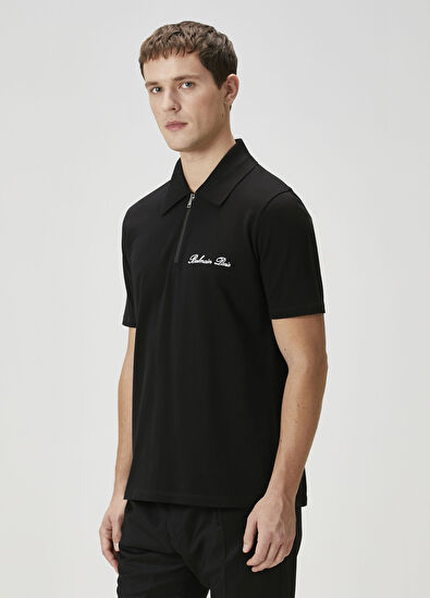 Siyah Polo T-shirt - Görsel 4