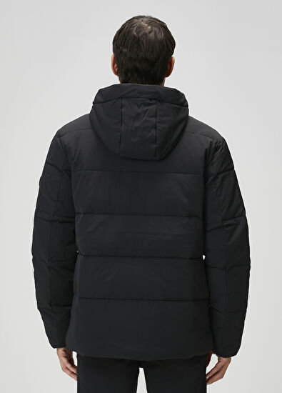 Beymen Club Siyah Kapüşonlu Puff Mont - 5