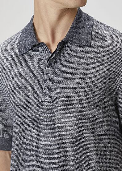 Zegna Koyu Mavi Polo Yaka T-shirt - 5