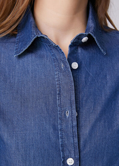 Beymen Club Mavi Denim Gömlek - 7