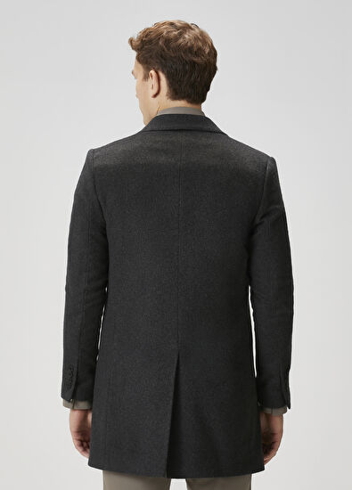 Beymen Club Anthracite Premium Italian Cashmere Overcoat - 5