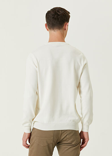 Beymen Club Ecru Goose Embroidered Sweater - 5