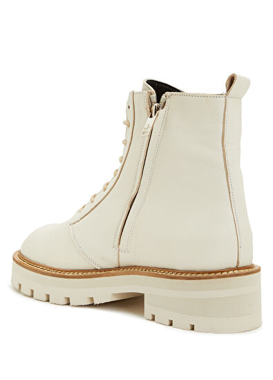 Beymen Club Krem Kadın Deri Postal Bot - 3