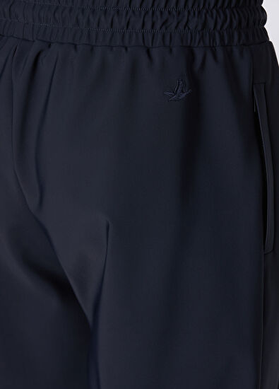 Beymen Club Navy Blue Ribbed Stitched Bonded Technical Pants - 5