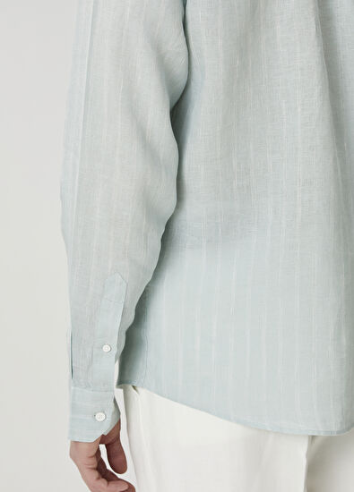 Beymen Club Mint Keten Gömlek - 7