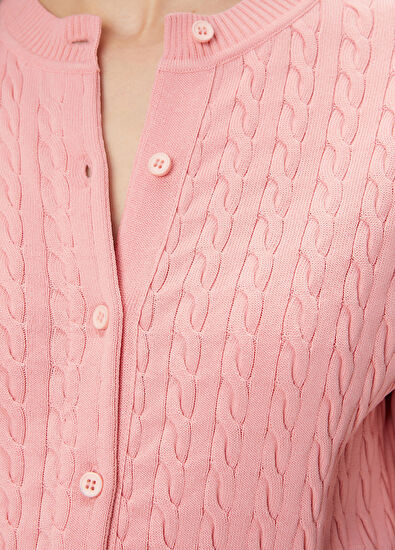 Beymen Club Pembe Saç Örgü Hırka - 6