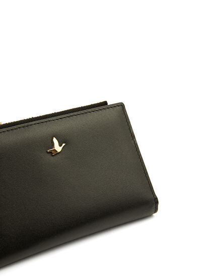 Beymen Club Black Logo Women's Leather Wallet - 4