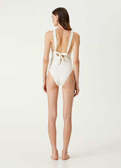 Beymen Club Ekru Pencere Detaylı Mayo - 6