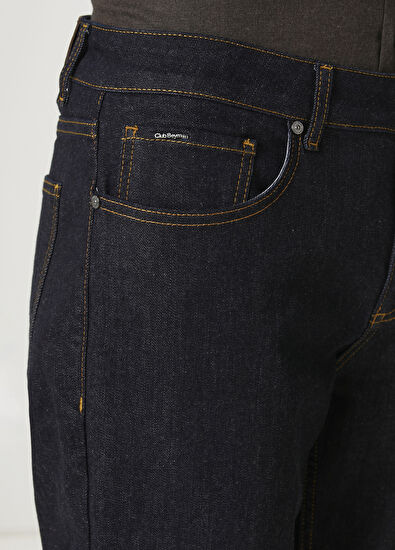 Beymen Club Tobacco Stitching Raw Slim Fit Jean Pants with - 4