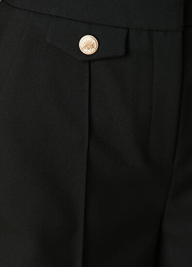 Beymen Club Siyah Yün Twill Şort - 5