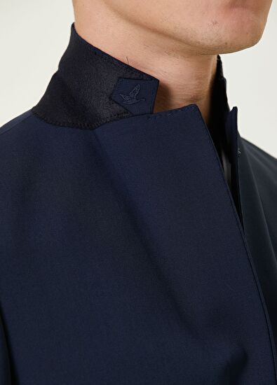 Beymen Club Slim Fit Koyu Lacivert Diyagonal Doku Takım Elbise - 8