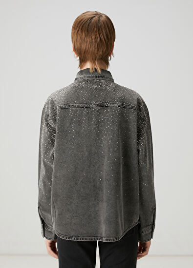 Beymen Club Grey Stone Denim Jacket - 4