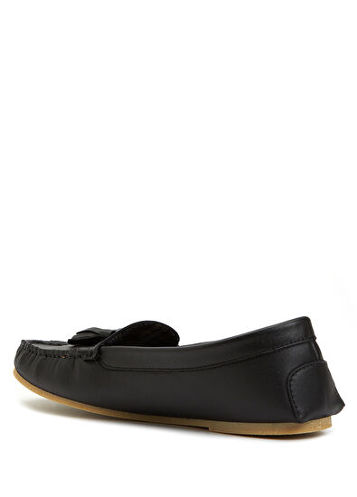 Beymen Club Black Tassel Detail Women's Suede Loafer - 3