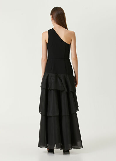 Siyah Maksi Abiye Elbise - Görsel 6