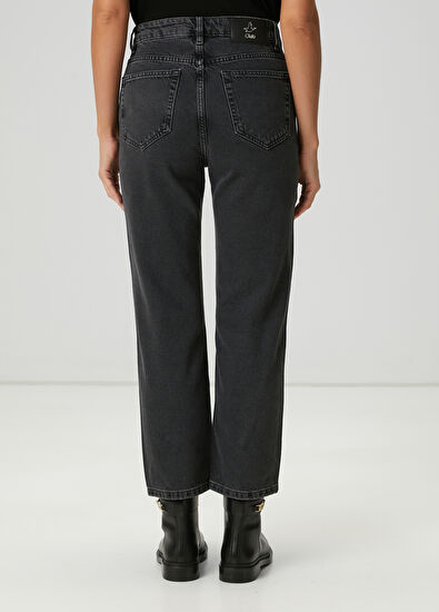 Beymen Club Siyah Crop Flare Jean Pantolon - 4