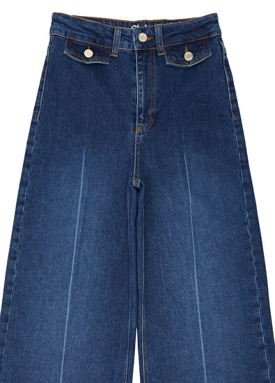 Beymen Club Indigo Wide Leg Jean Pantolon - 7