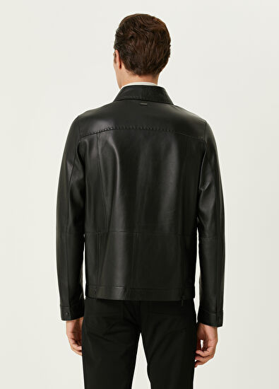 Beymen Club Black Leather Jacket - 5