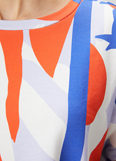 Beymen Club Kırmızı Mavi Desenli Mini Elbise - 6