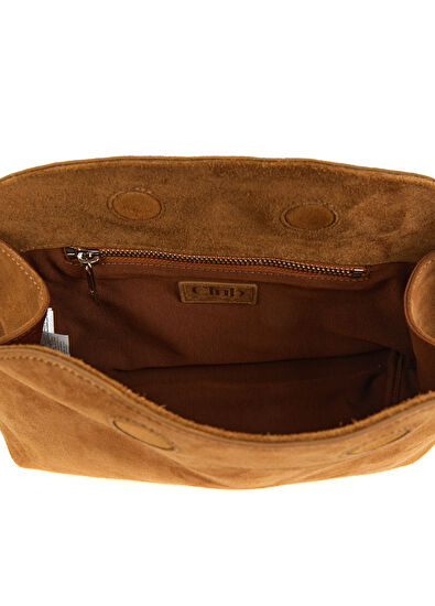 Beymen Club Taupe Women's Suede Clutch - 5