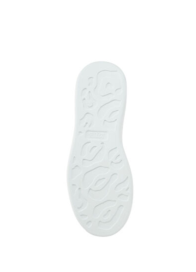 Oversized Beyaz Mavi Erkek Deri Sneaker - Görsel 7