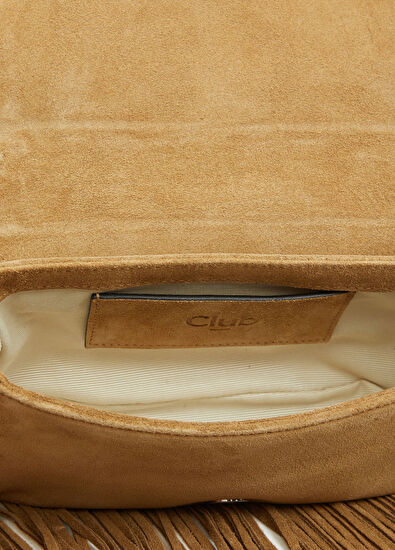 Beymen Club Camel Tasseled Stud Women's Leather Bag - 5