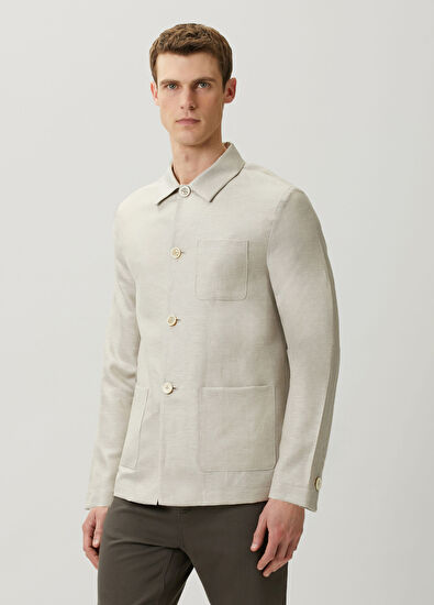 Moorer Beige Wool Jacket - 3