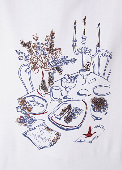 Beymen Club Kırık Beyaz Baskılı T-shirt - 6