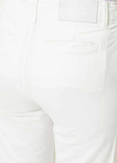 Beymen Club Beyaz Normal Bel Dar Paça Pantolon - 4