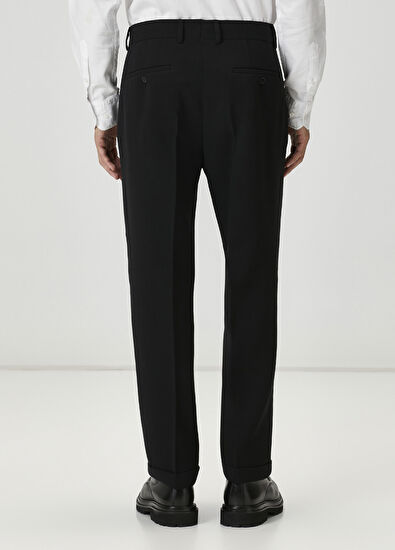 Beymen Club Siyah Pilili Crinckle Yün Pantolon - 3