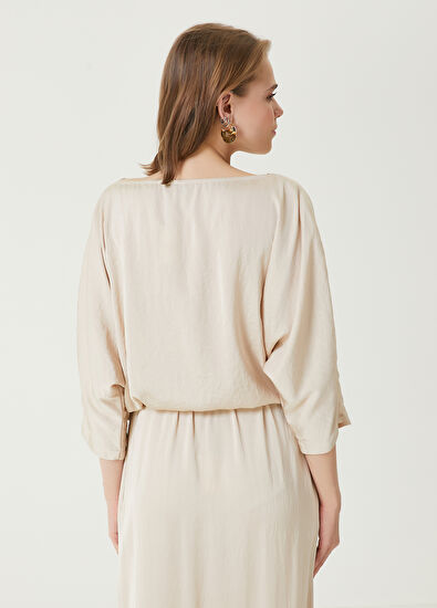 Beymen Club Beige Waist Laces Crop Blouse - 6