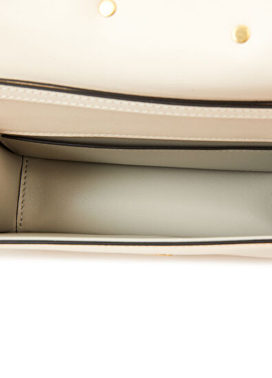 Valentino Garavani VLogo Krem Kadın Deri Çanta - 5