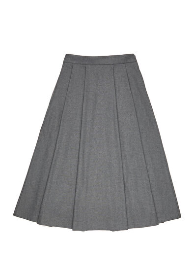 Gri Volümlü Midi Etek Beymen Club Gri Volümlü Midi Etek - 7
