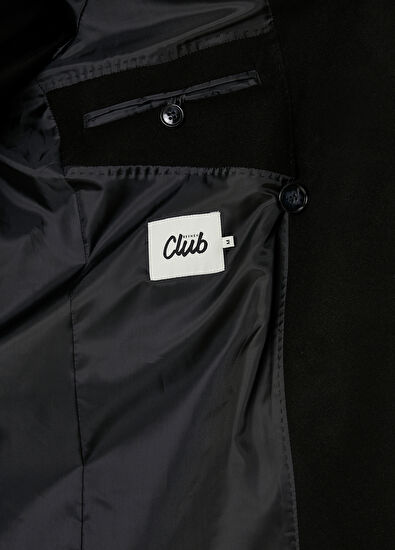 Beymen Club Siyah Kruvaze Kaban - 6