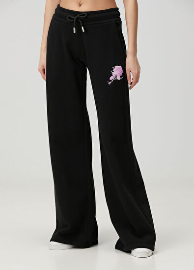 Off-White Siyah Beyaz Beli Kordonlu Eşofman Altı - 3