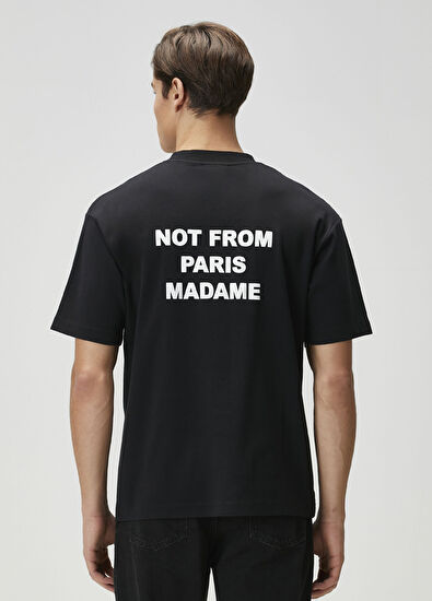 Drôle De Monsieur Siyah Logo Baskılı T-shirt - 4