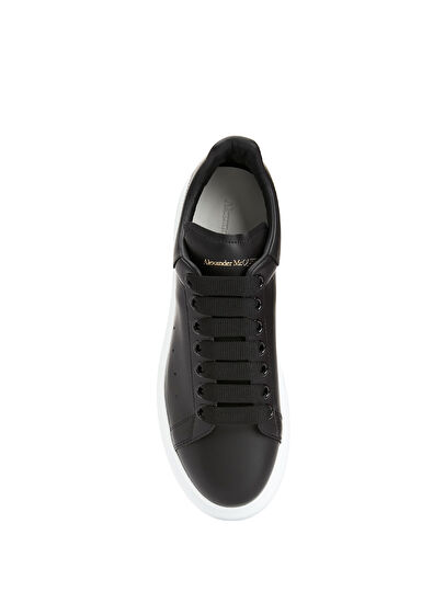 Siyah Kadın Deri Sneaker - Görsel 6