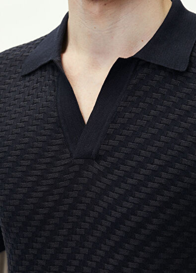 Orlebar Brown Horton Lacivert Tailored Fit İpek Polo Triko - 5