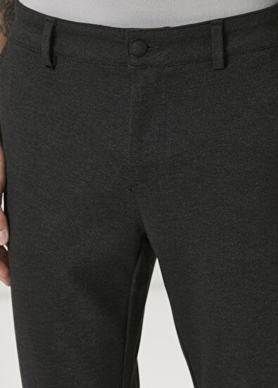Beymen Club Slim Fit Antrasit Melanj Örme Pantolon - 4
