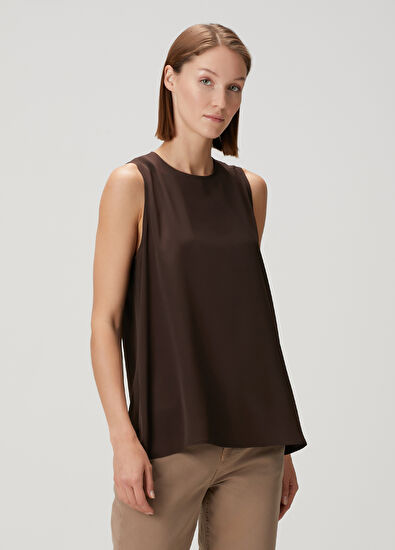 Beymen Club Koyu Kahverengi Bol Kesim Bluz - 3