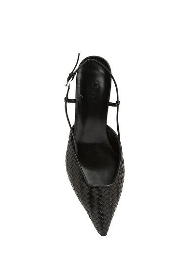 Beymen Club Black Braided Leather Pumps - 4