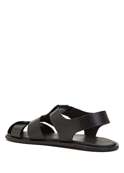 Beymen Club Fisherman Black Men's Leather Sandals - 3