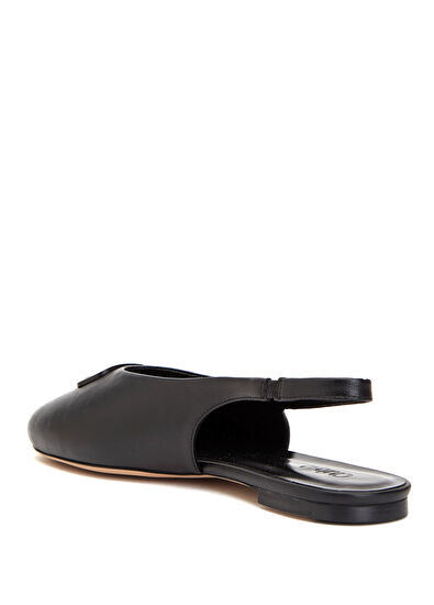 Beymen Club Black Goose Logo Leather Ballet Flats - 3