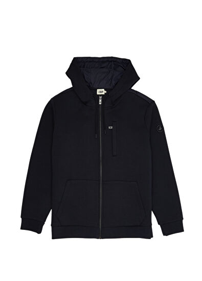 Beymen Club Navy Blue Hooded Quilted Garnish Coat - 7