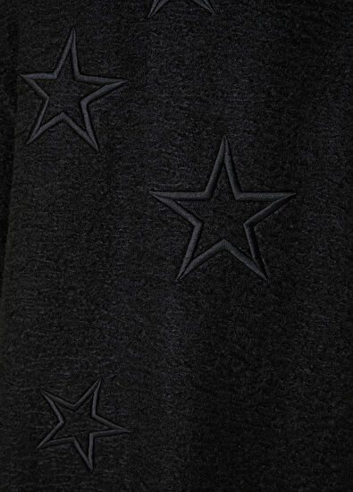 Beymen Club Black Star Embroidered Long Over Shirt - 5