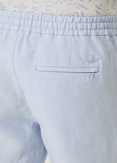 Beymen Club Blue Linen Shorts - 5