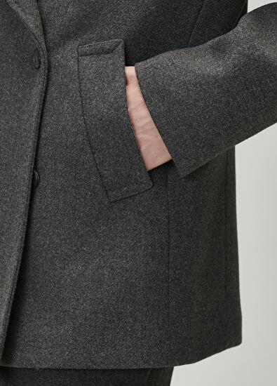 Beymen Club Khaki Double-Breasted Coat - 7