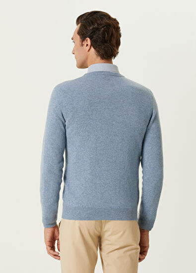 Beymen Club Blue Cashmere Sweater - 5