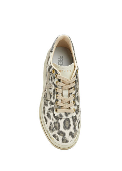 Micol Leopar Desenli Kadın Sneaker - Görsel 5